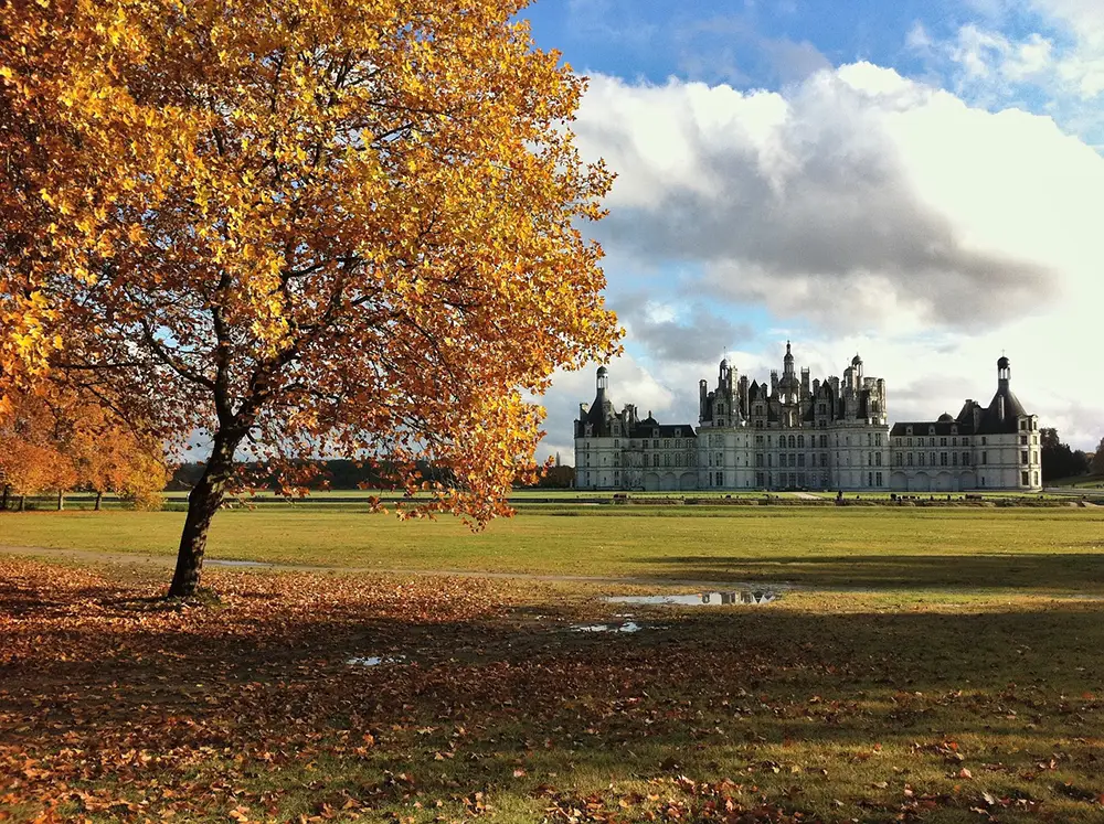 château de Chambord paysage automnal