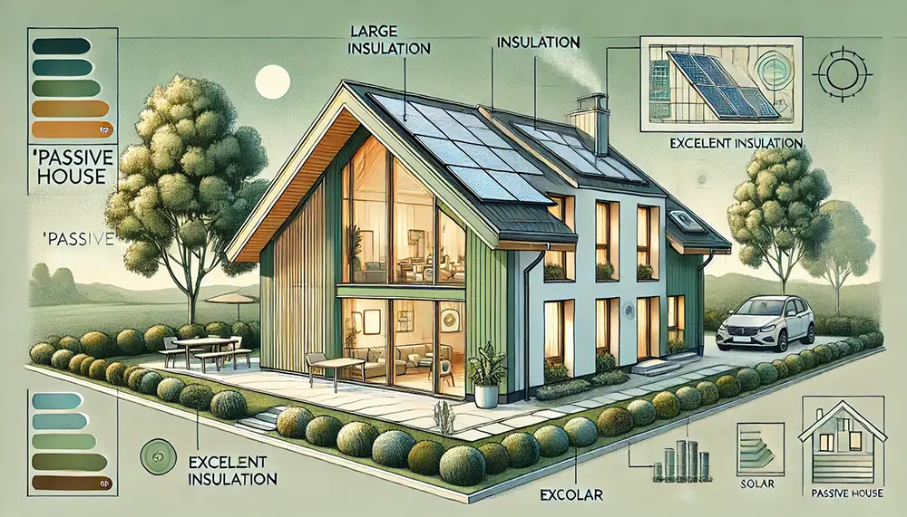 maison passive infographie - illustration