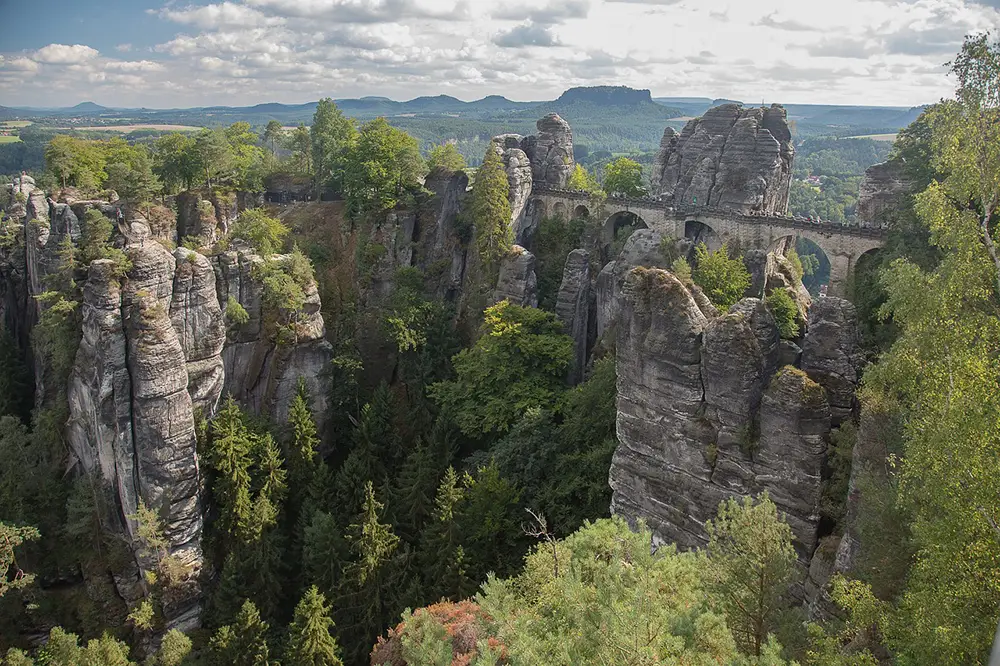 pont de Bastei, parc national de la Suisse Saxonne, Allemagne