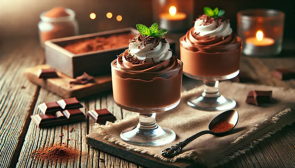 Meilleure mousse au chocolat du monde, servie dans des verrines