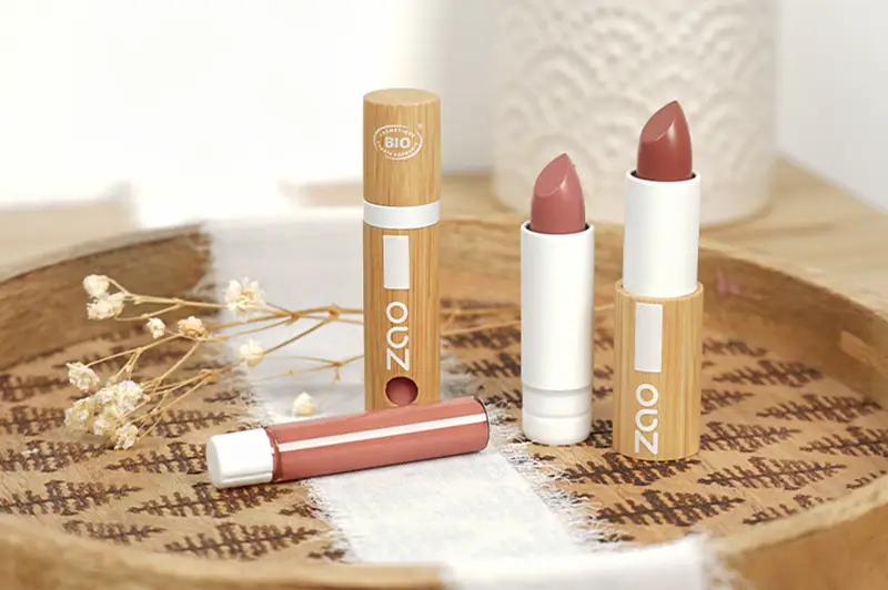 Zao Make-Up, produits rouges à lèvres de la marque de maquillage bio française